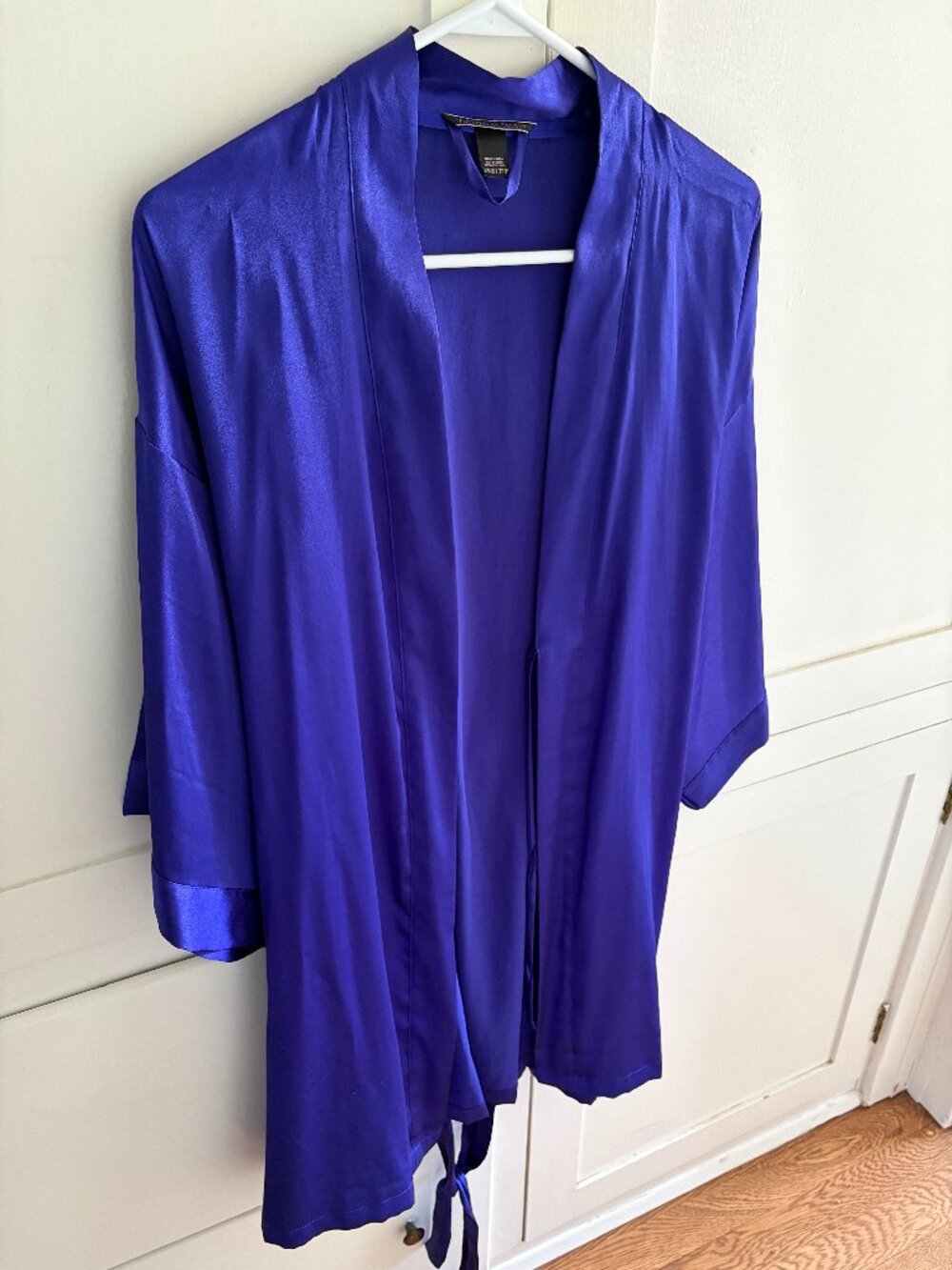 Victoria's Secret Royal Purple Satin Robe, Size XS